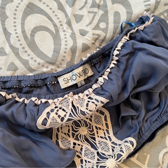 Showpo blue two piece strapless maxi set - Picture 7 of 8